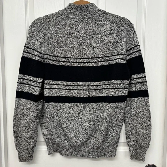 Croft & Barrow Marled Knit Sweater | Men’s M | Button Mock Neck - Picture 7 of 8